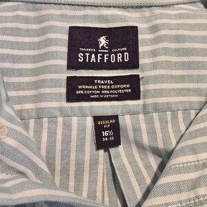 Stafford Classic Blue and White Striped Shirt